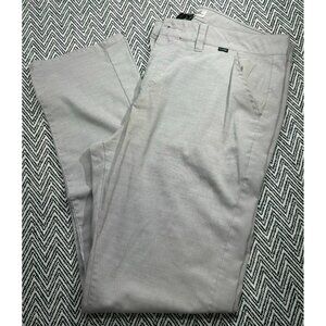 Travis Mathew Mens Gray Stretch Dress Pants Size 34 Classic Fit Lightweight Busi